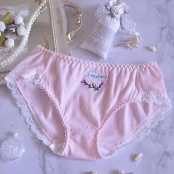 3 pair bundle of Super soft baby cotton panties. Week end panties Fri Sat Sun. - Picture 2 of 8